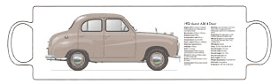 Austin A30 4 door saloon 1952 version Mug 2